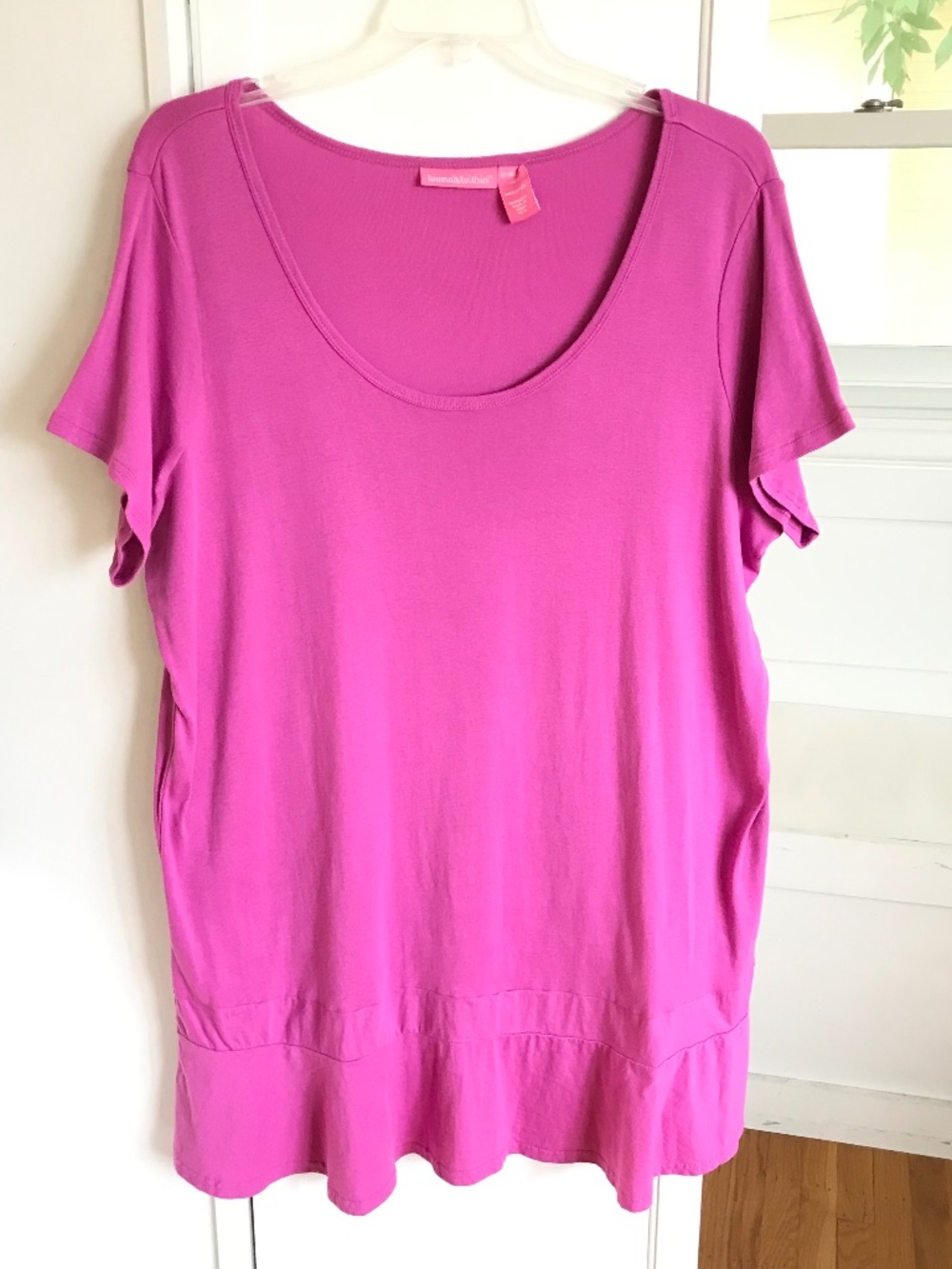 WOMAN WITHIN Cotton Flounced Hem Tunic Women’s Plus Size 2X